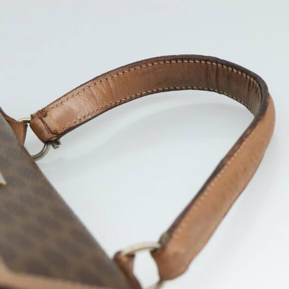 CELINE Macadam Canvas Hand Bag Pvc Leather Brown - Picture 8 of 12